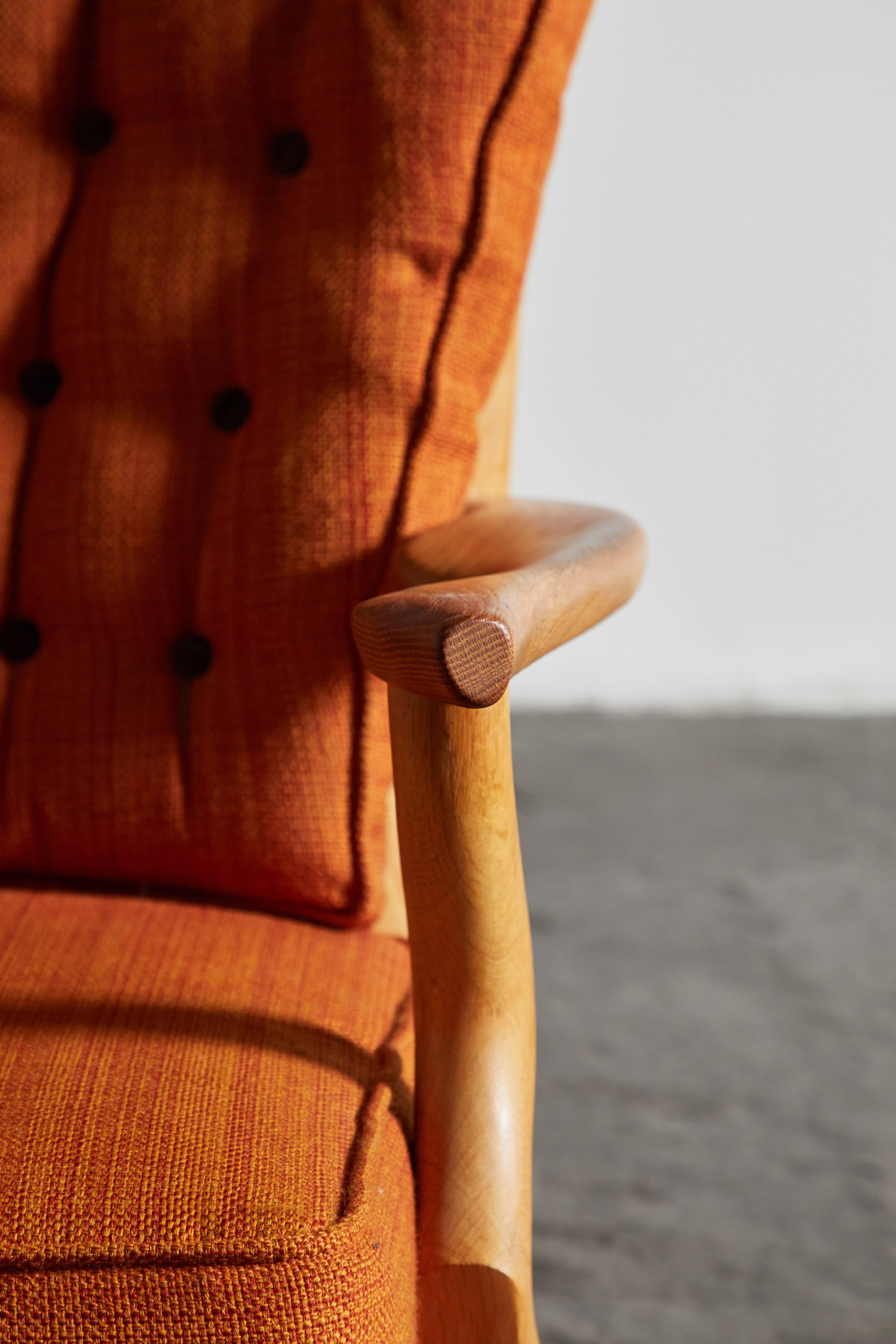 Sculptural Wood Lounge Chair by Guillerme et Chambron 6
