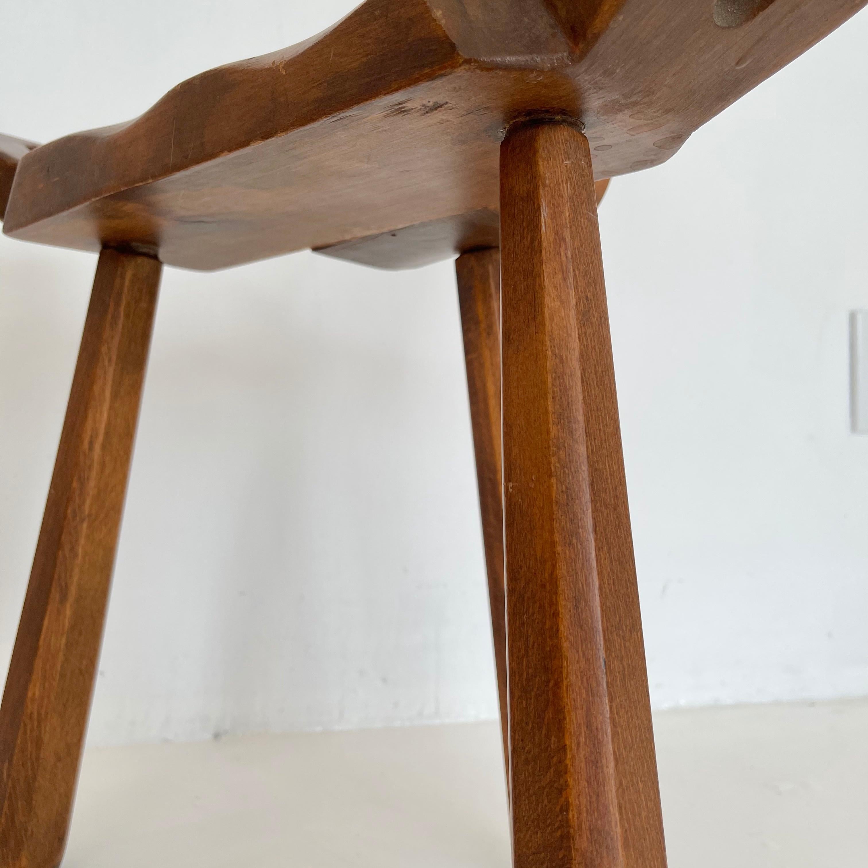 Sculptural Wood Tripod Chair 5
