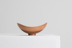 Cuenco escultórico de madera del maestro artesano Ray Key en baratija jarrón de madera de olivo