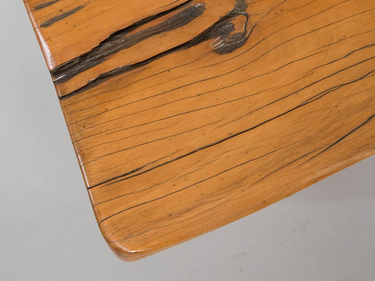 American Sculptural Wooden Coffee Table or Bench