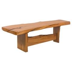 Sculptural Wooden Coffee Table or Bench