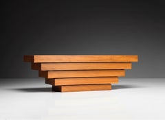 Sculptural wooden Counter/ Bar, Italy 1970s