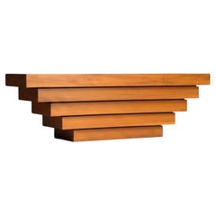 Comptoir/bar sculptural en bois, Italie, 1970