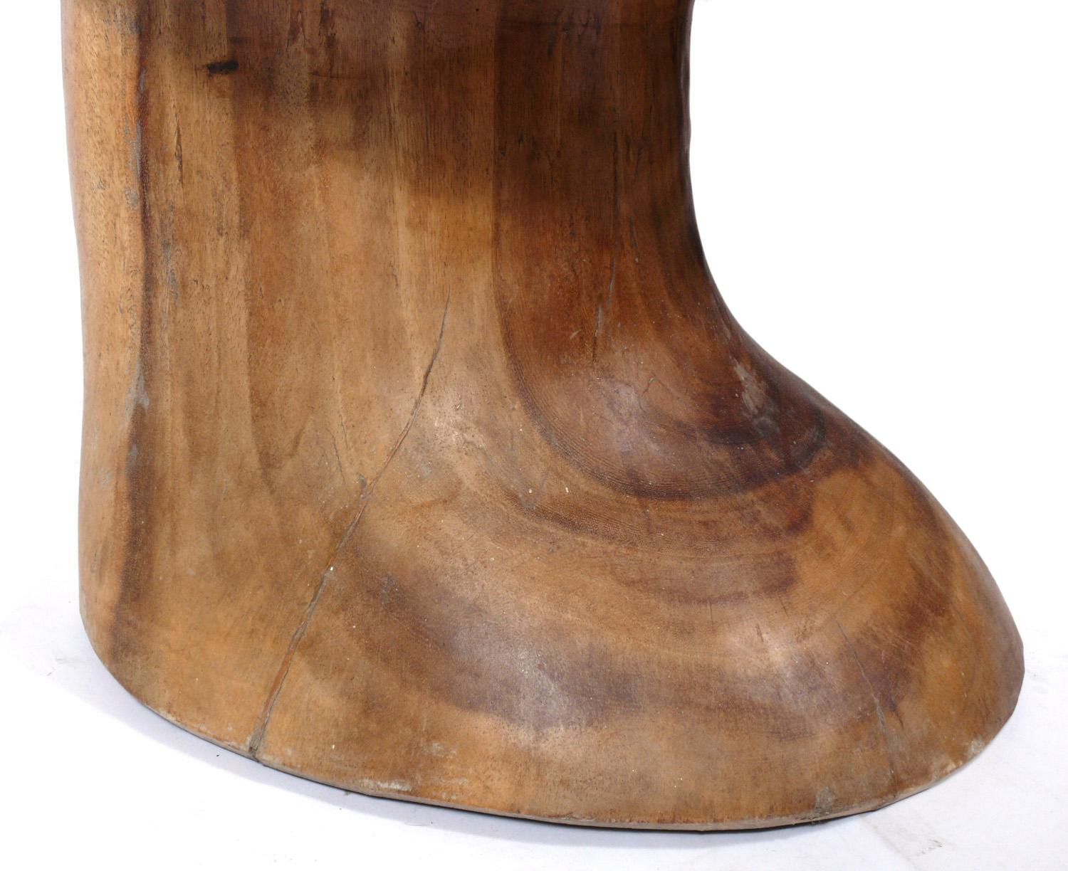 Sculptural Wooden Hand Chair in the Manner of Pedro Friedeberg In Distressed Condition In Atlanta, GA