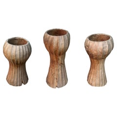 Sculptural Wooden Planters / Decorative Bowls Hand-Crafted in Indonesia