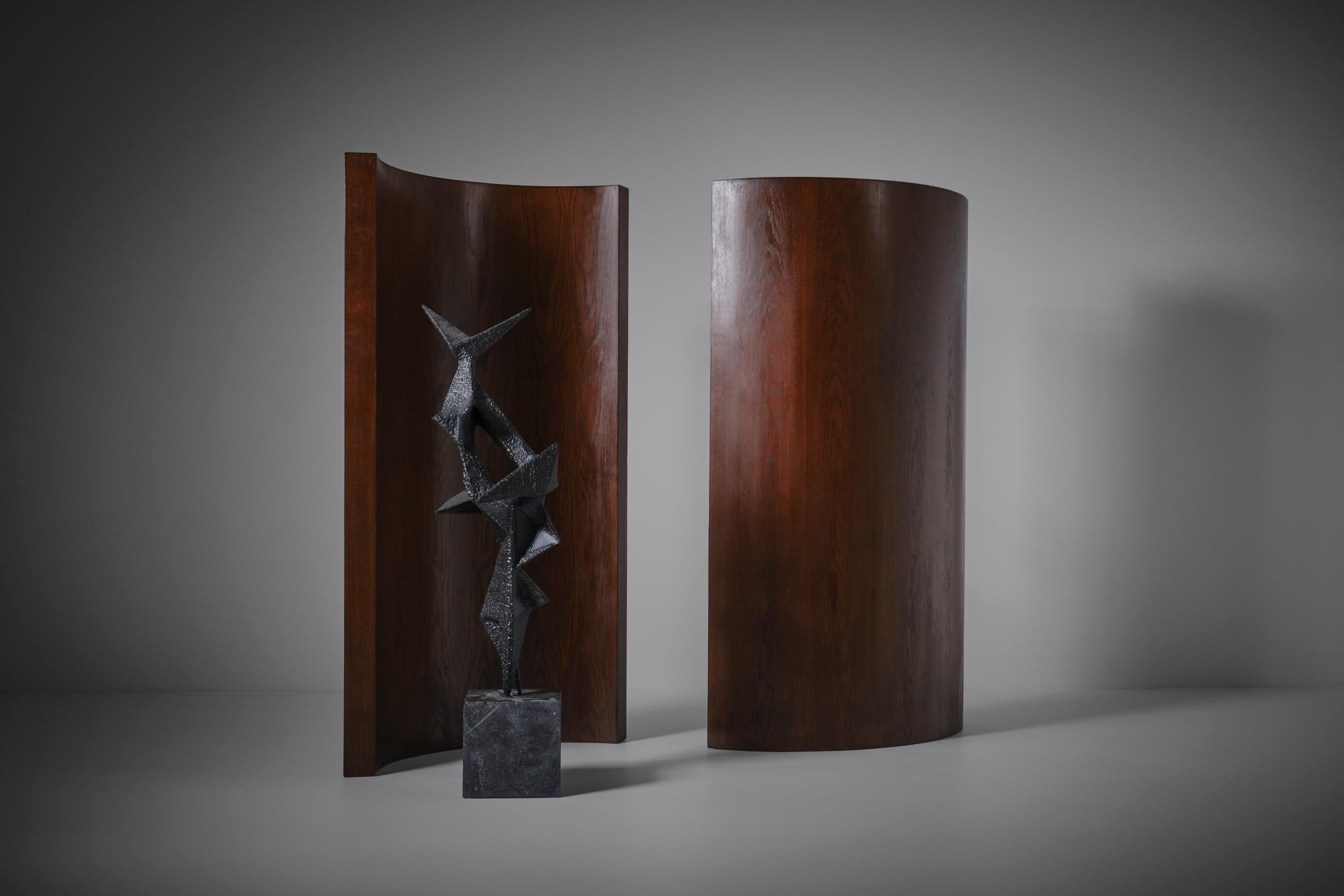 Oak Sculptural wooden Room Dividers, 1960s