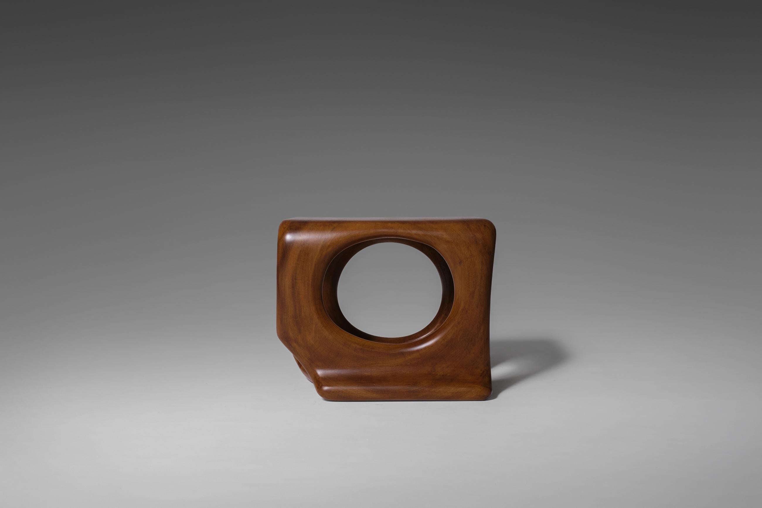 Teak Sculptural Wooden Side Table, 1970’s