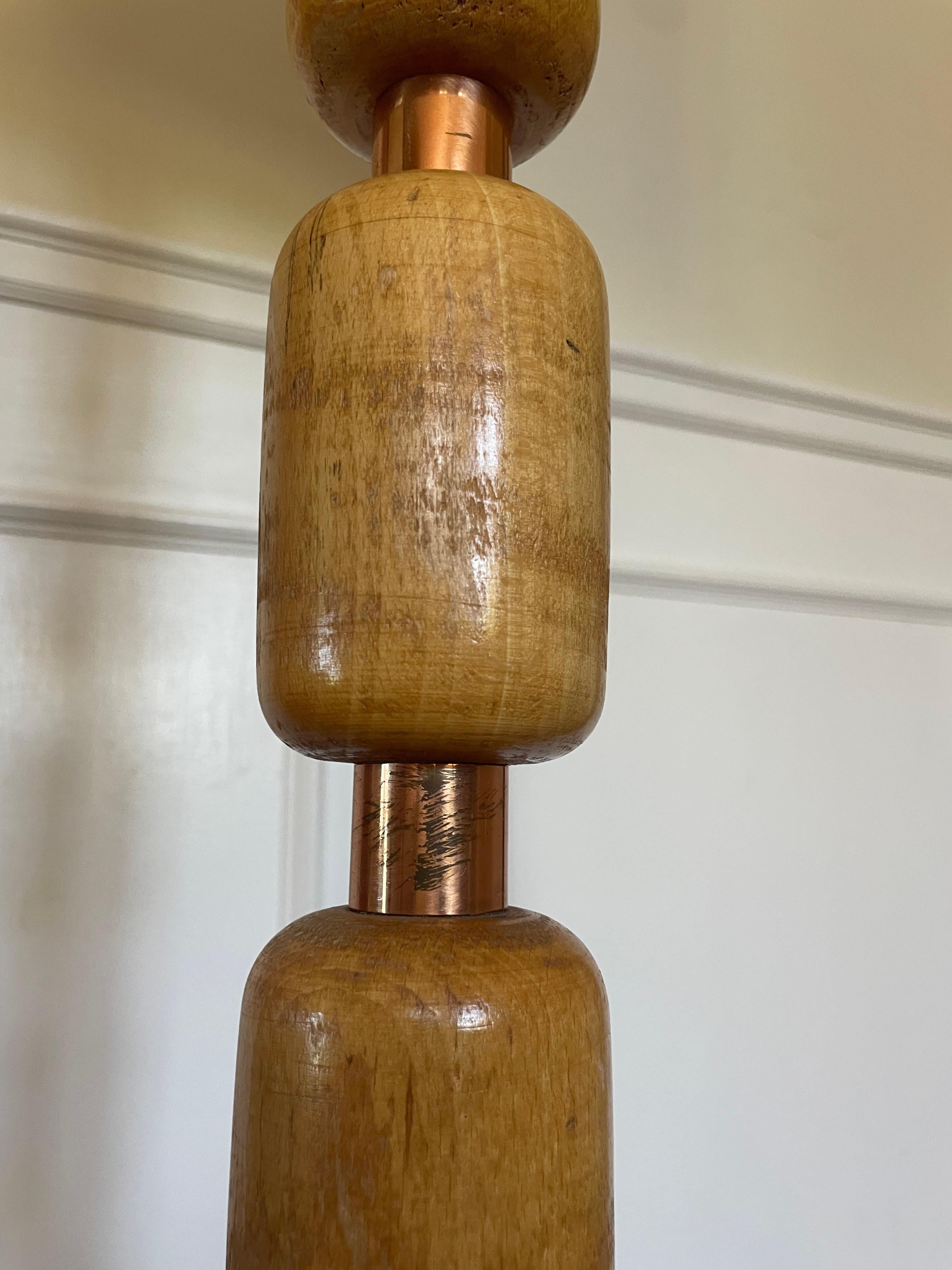 Sculptural Wooden Swedish Modern Floor Lamp, 1950s 8