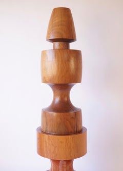 Sculptural Wooden TOTEM #1 by Chris Lehrecke