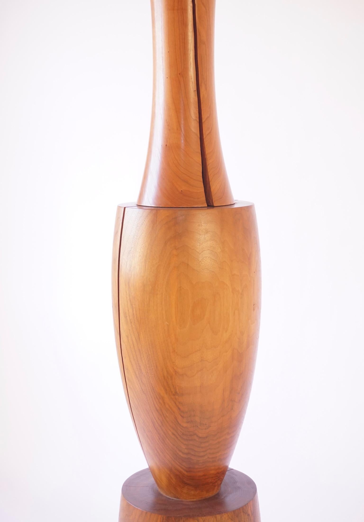 American Turned Sculptural Wooden TOTEM #2 by Chris Lehrecke For Sale