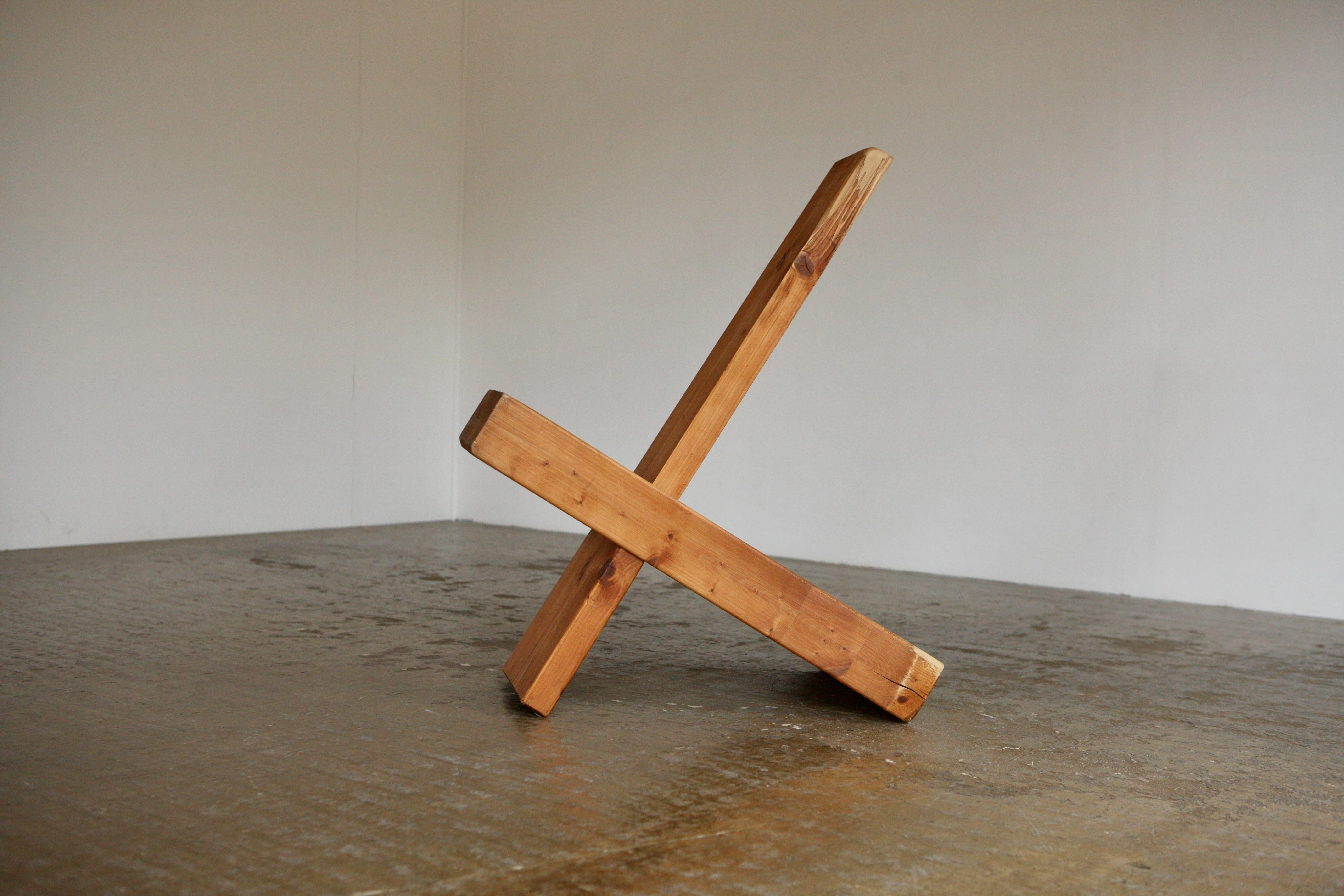 Beech Sculptural Wooden Two Piece Chair