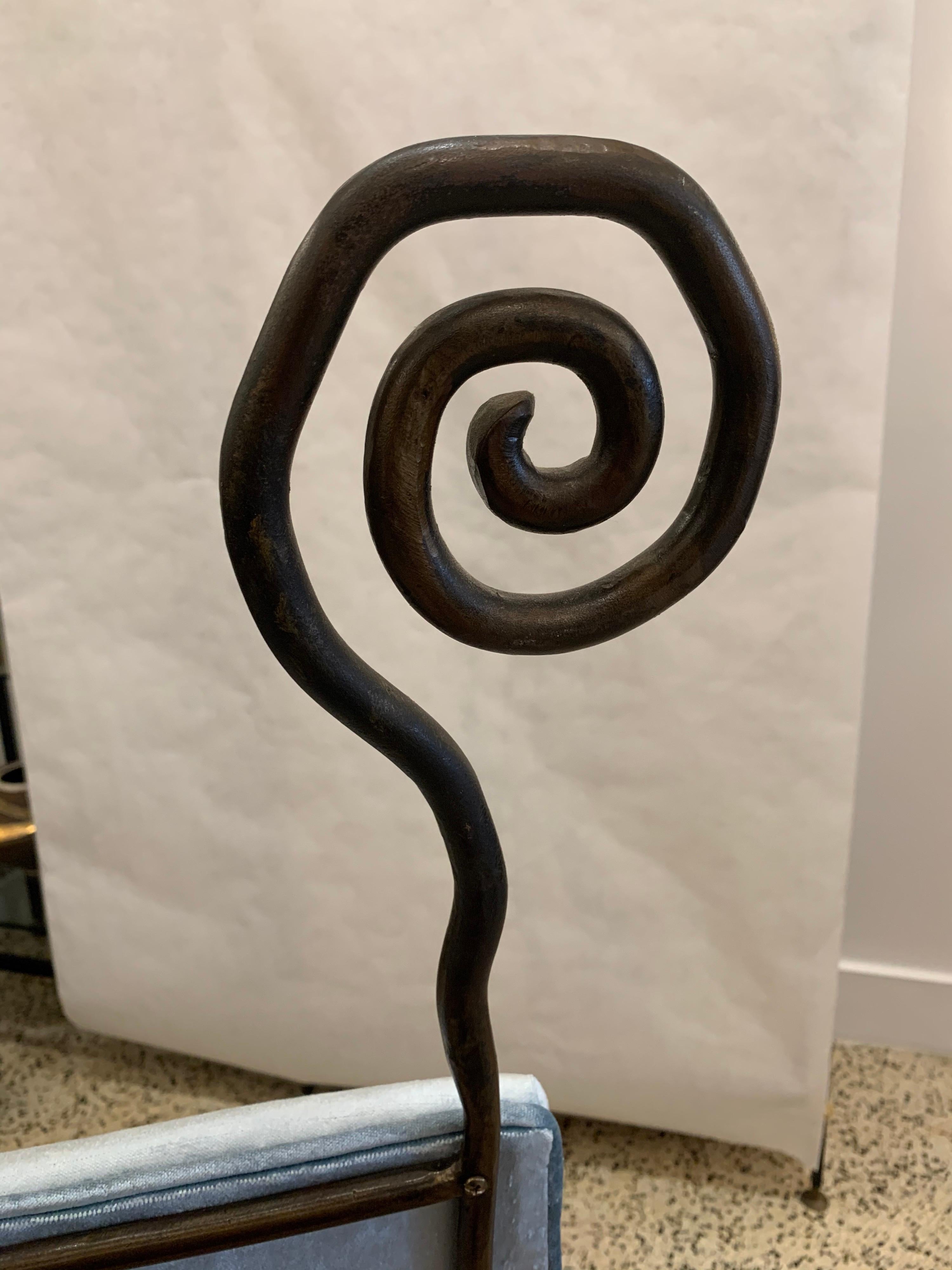 Sculptural Wrought Iron Accent/ Desk Chair at 1stDibs | wrought iron ...