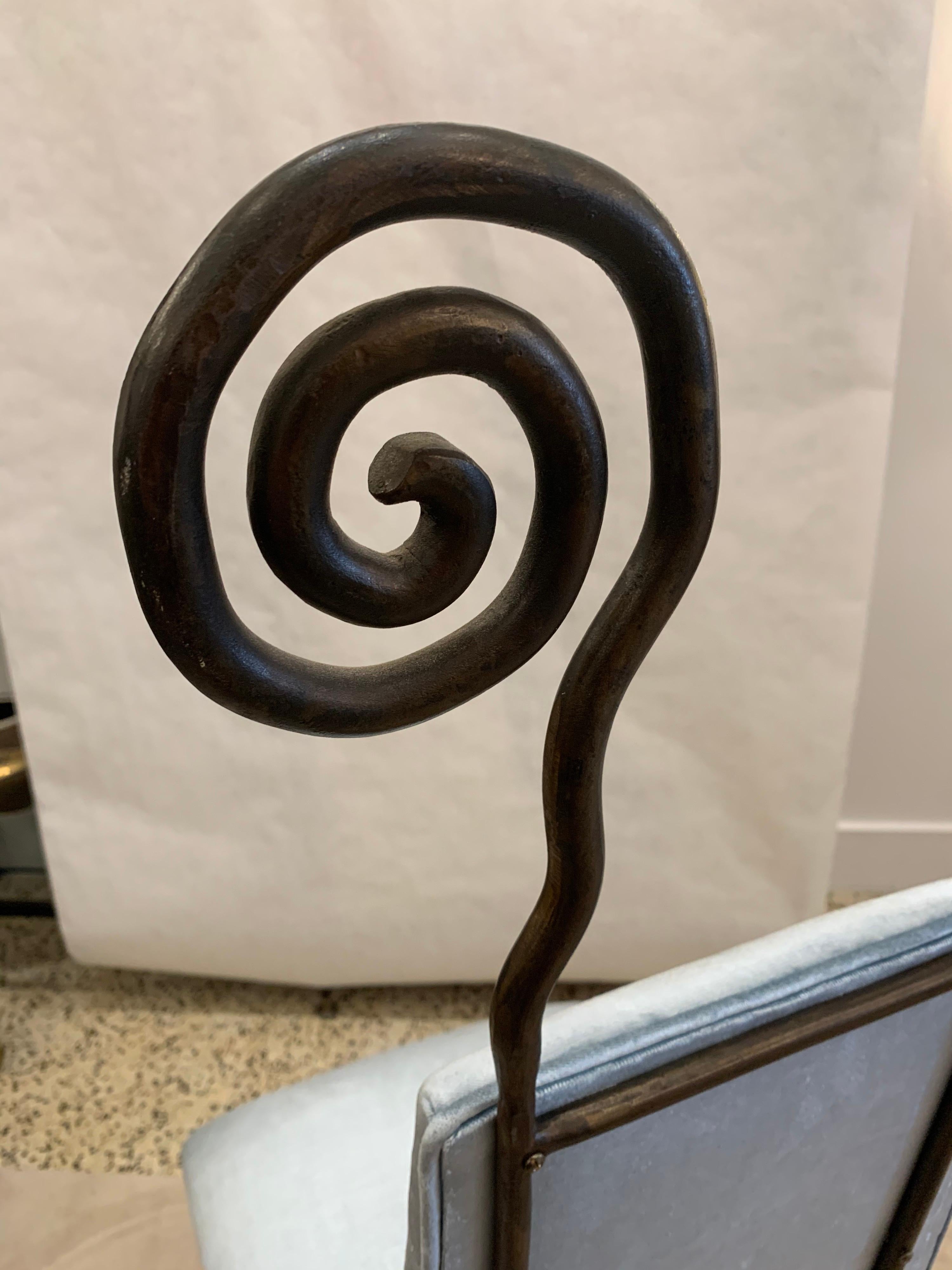Sculptural Wrought Iron Accent/ Desk Chair at 1stDibs | wrought iron ...