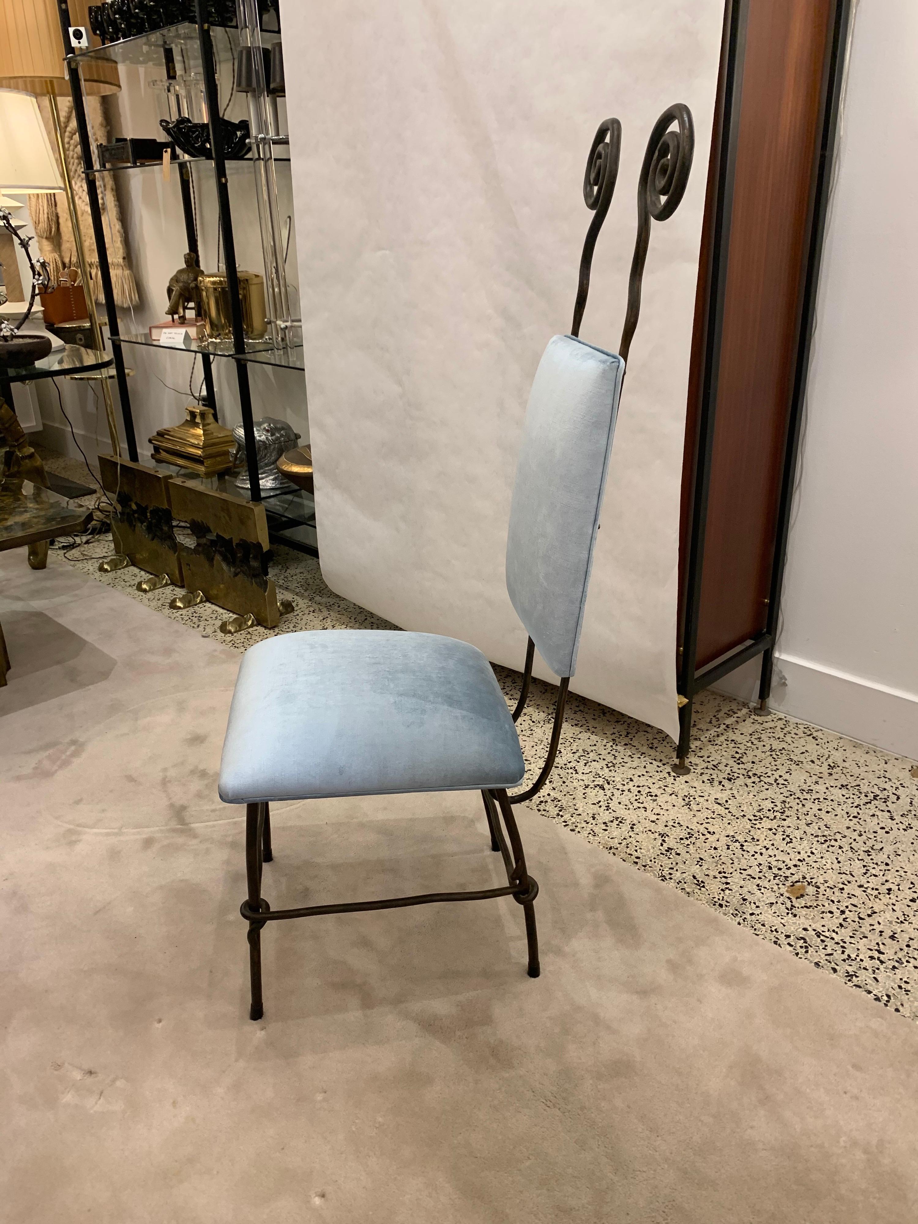 Sculptural Wrought Iron Accent/ Desk Chair at 1stDibs | wrought iron ...