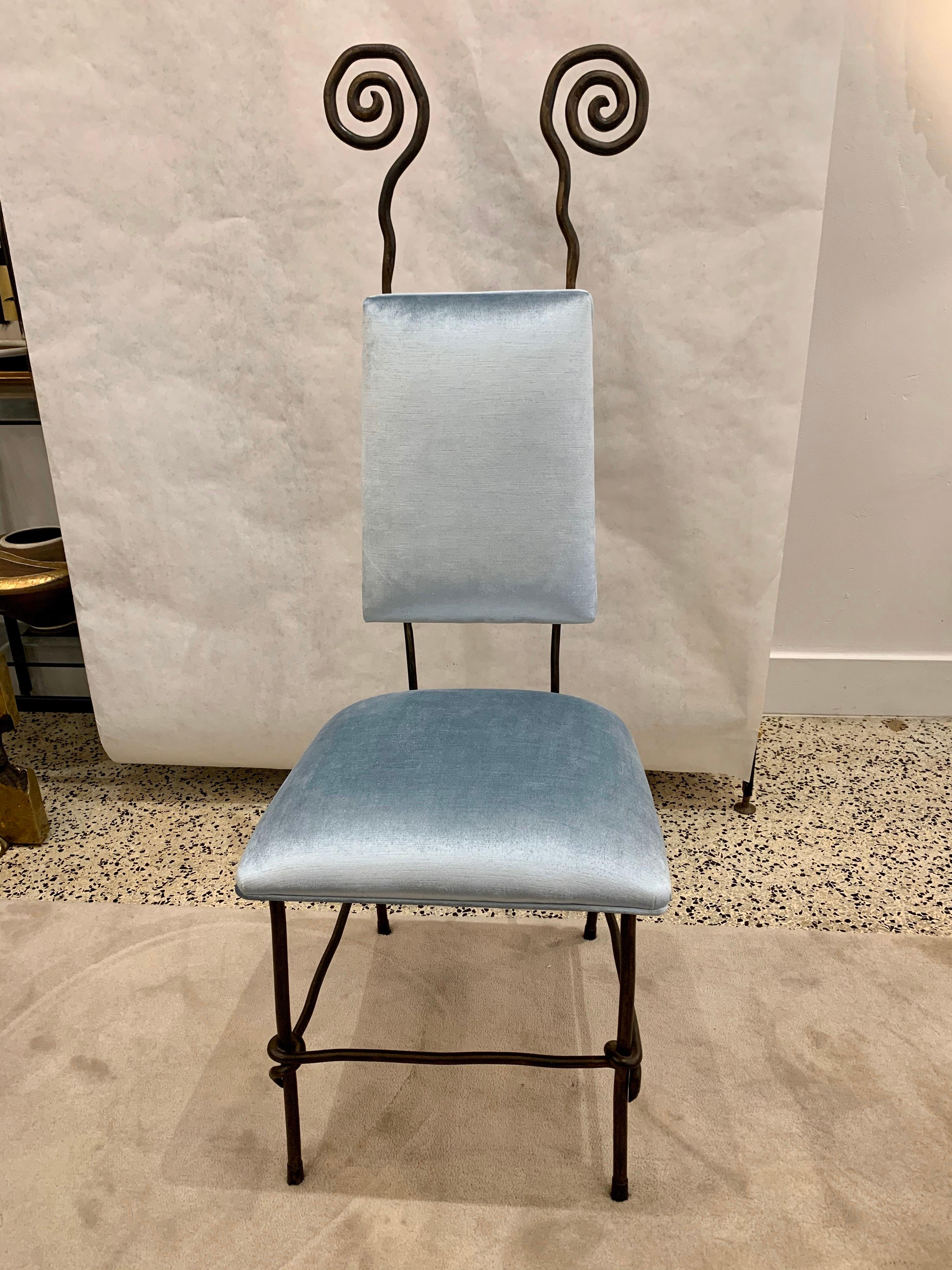 Sculptural Wrought Iron Accent/ Desk Chair at 1stDibs | wrought iron ...
