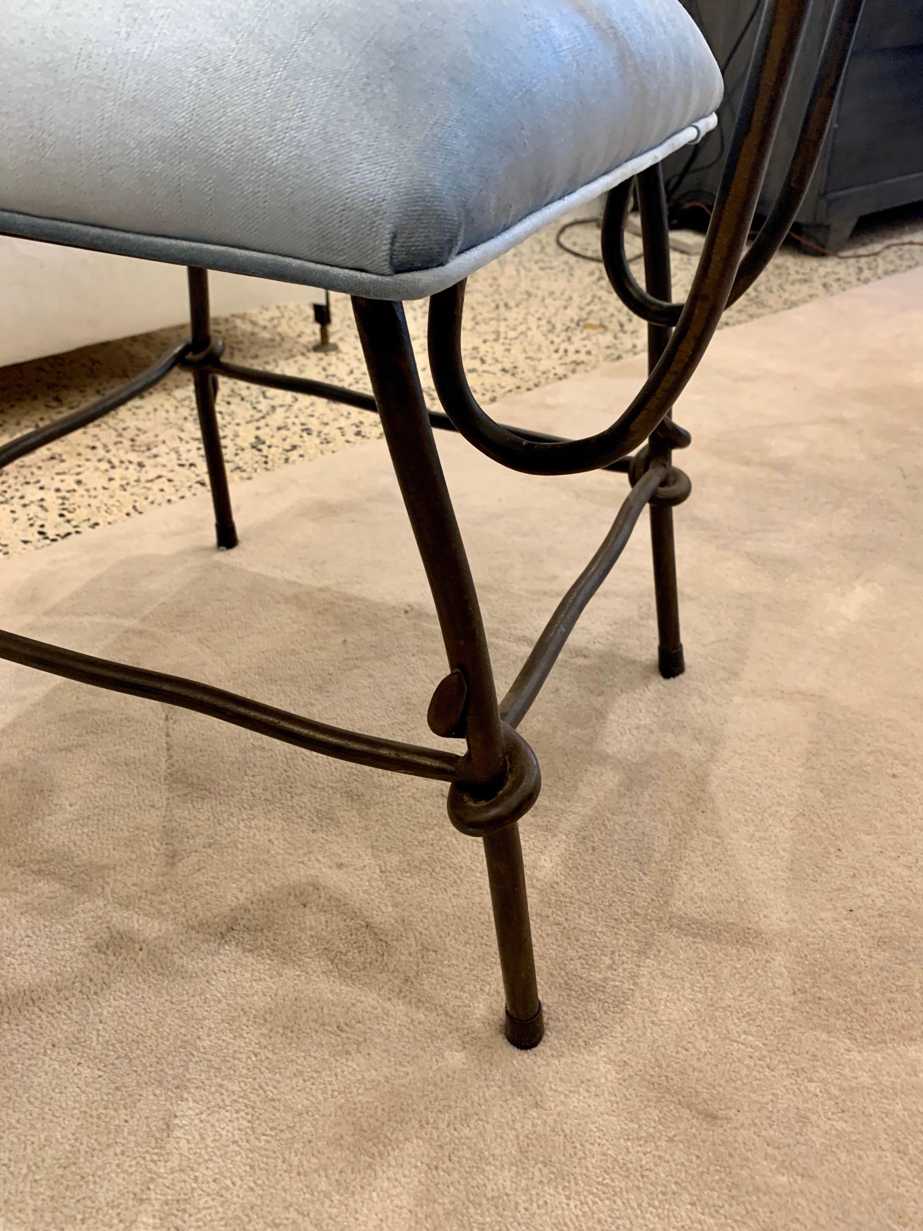 Sculptural Wrought Iron Accent/ Desk Chair at 1stDibs | wrought iron ...