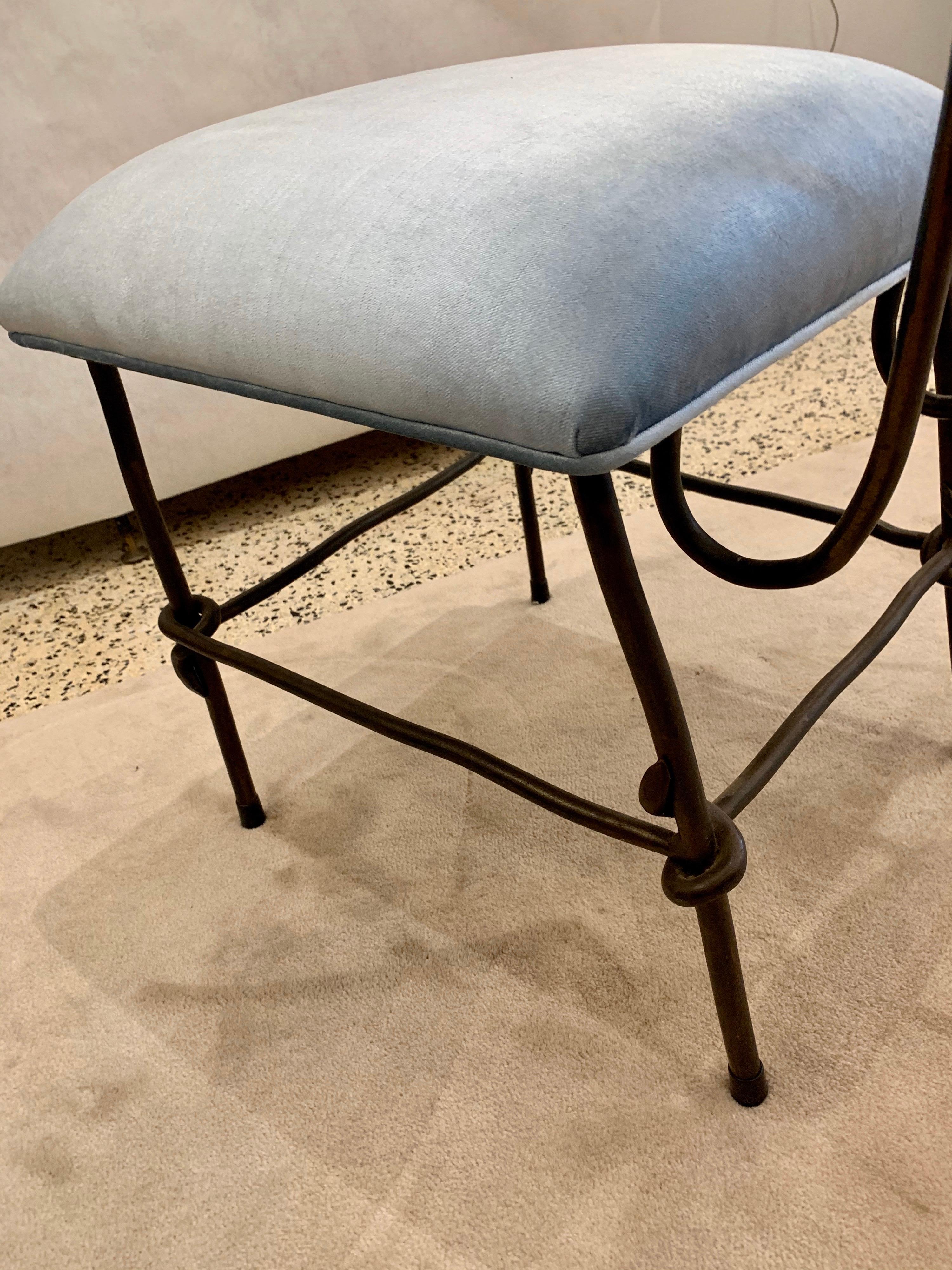 Sculptural Wrought Iron Accent/ Desk Chair at 1stDibs | wrought iron ...