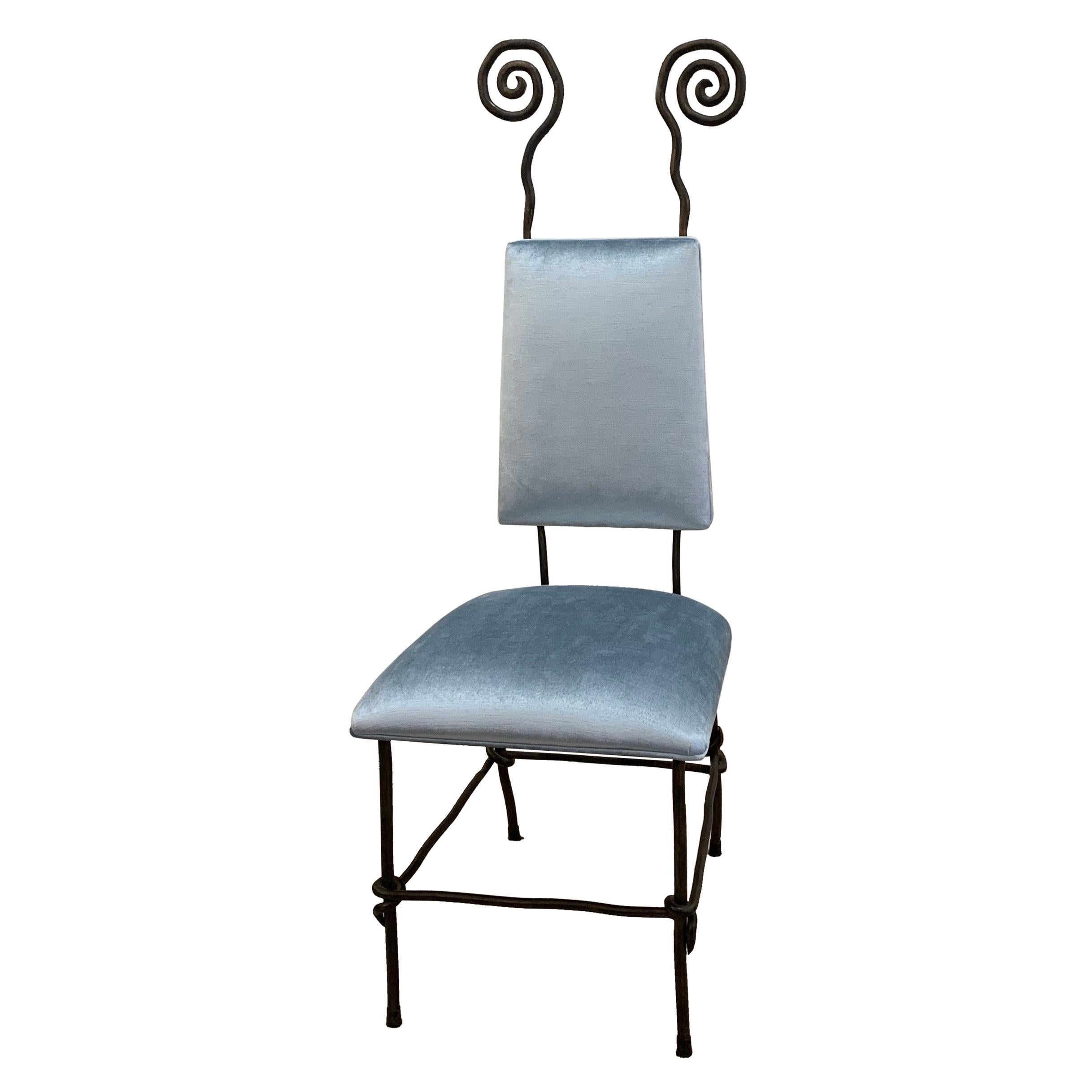 Sculptural Wrought Iron Accent/ Desk Chair at 1stDibs | wrought iron ...
