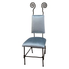 Vintage Sculptural Wrought Iron Accent/ Desk Chair
