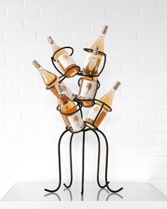 Sculptural Wrought Iron Bouquet Wine Rack