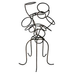 Sculptural Wrought Iron Bouquet Wine Rack