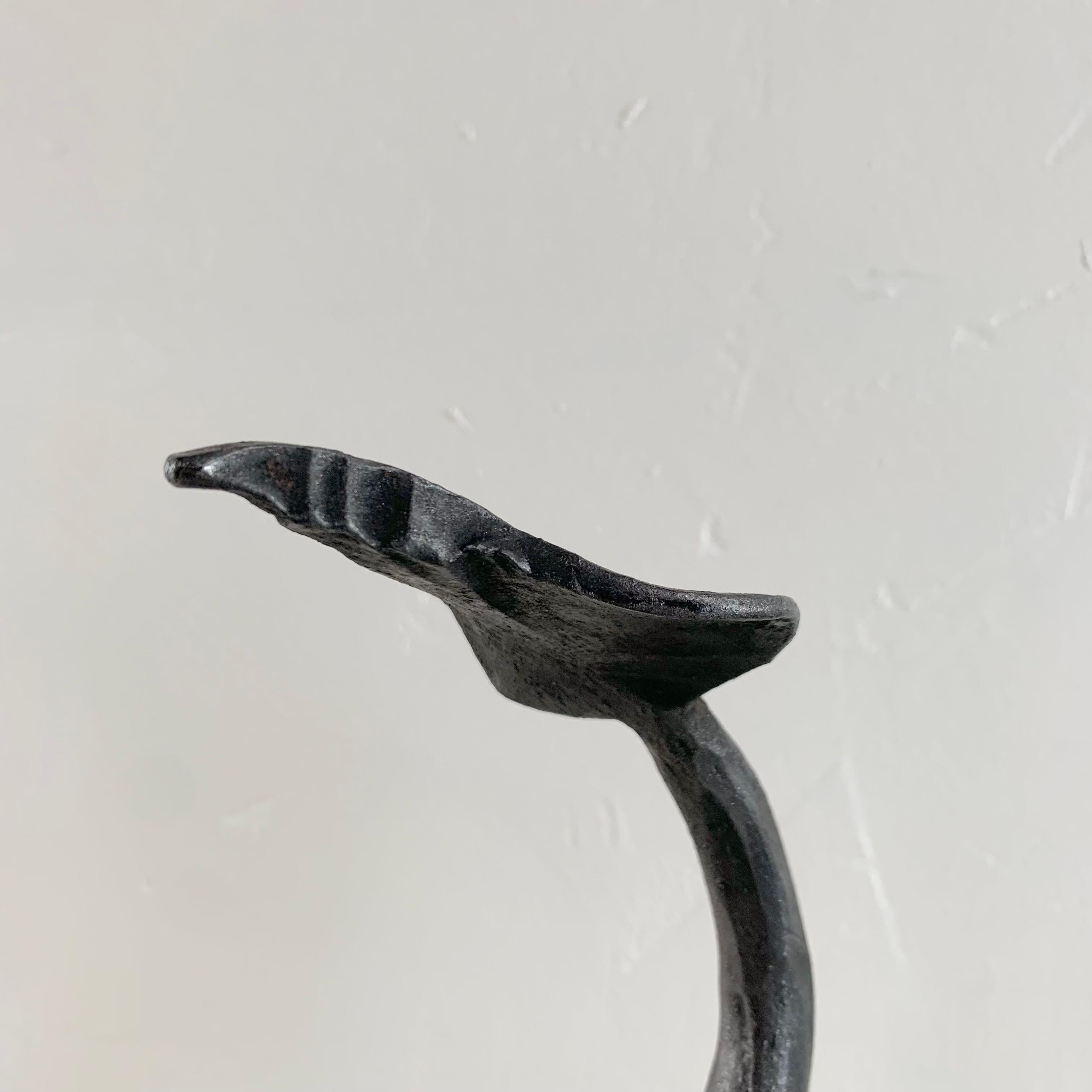 Sculptural Wrought Iron Pair Of Dragons Andirons, circa 1910, United States. For Sale 3