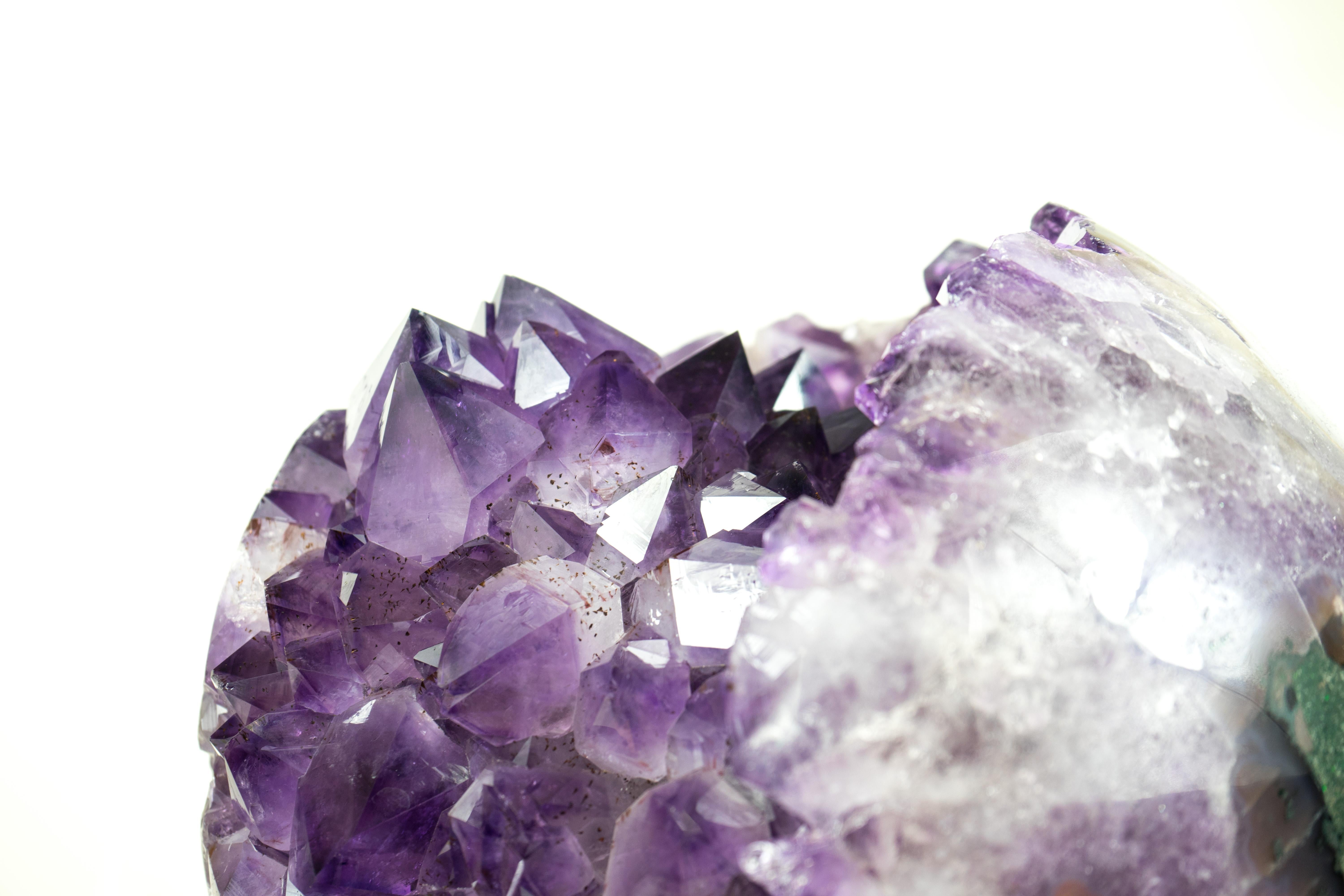 Sculptural X-Large Amethyst Sphere, Luxurious Deep Purple Crystal Ball 1