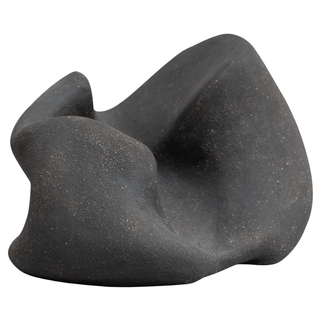 'Sculpture 0002' - High-Fired Clay Biomorphic Sculpture by David Nobaru