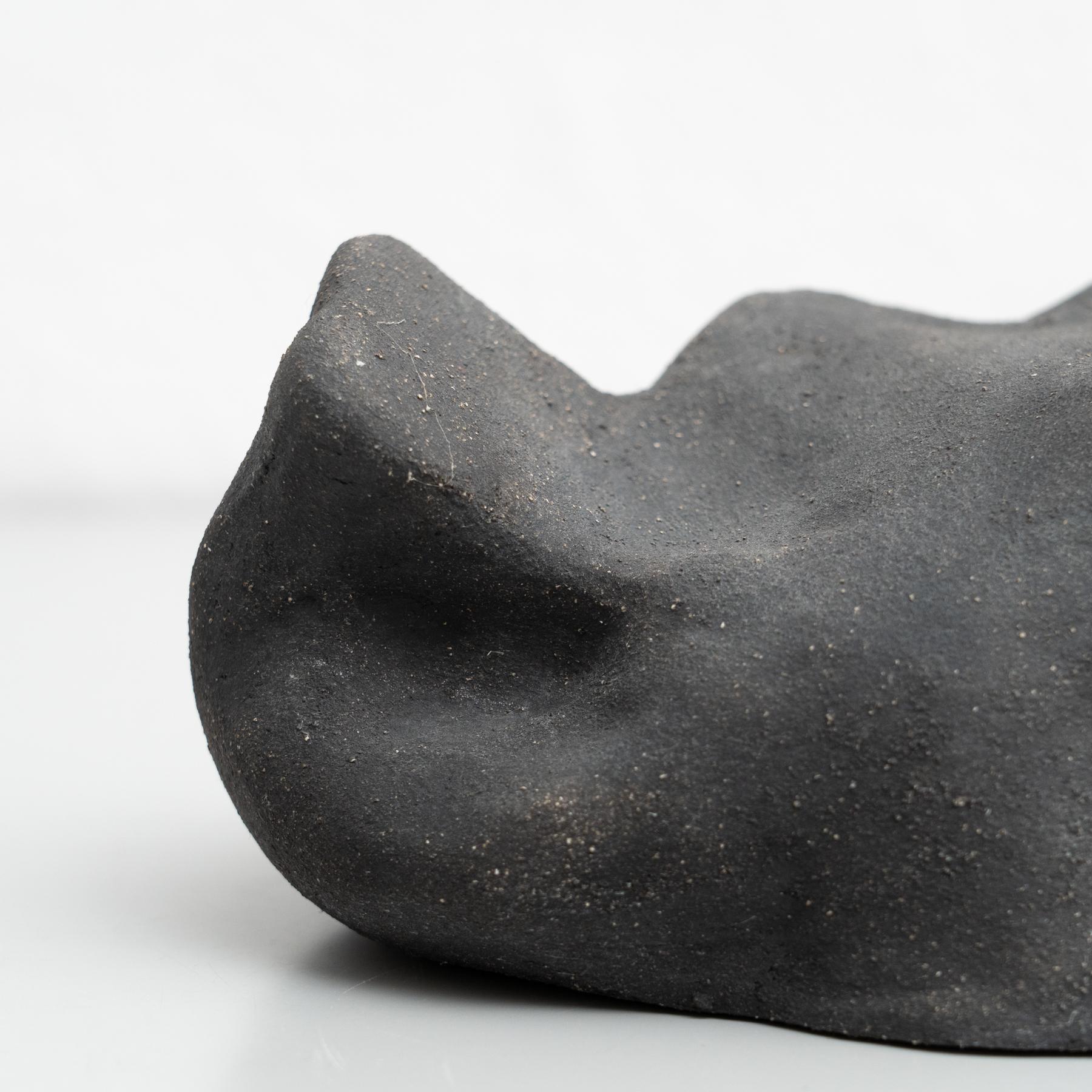 'Scultura 0005' - Scultura biomorfa in argilla cotta di David Nobaru in vendita 3