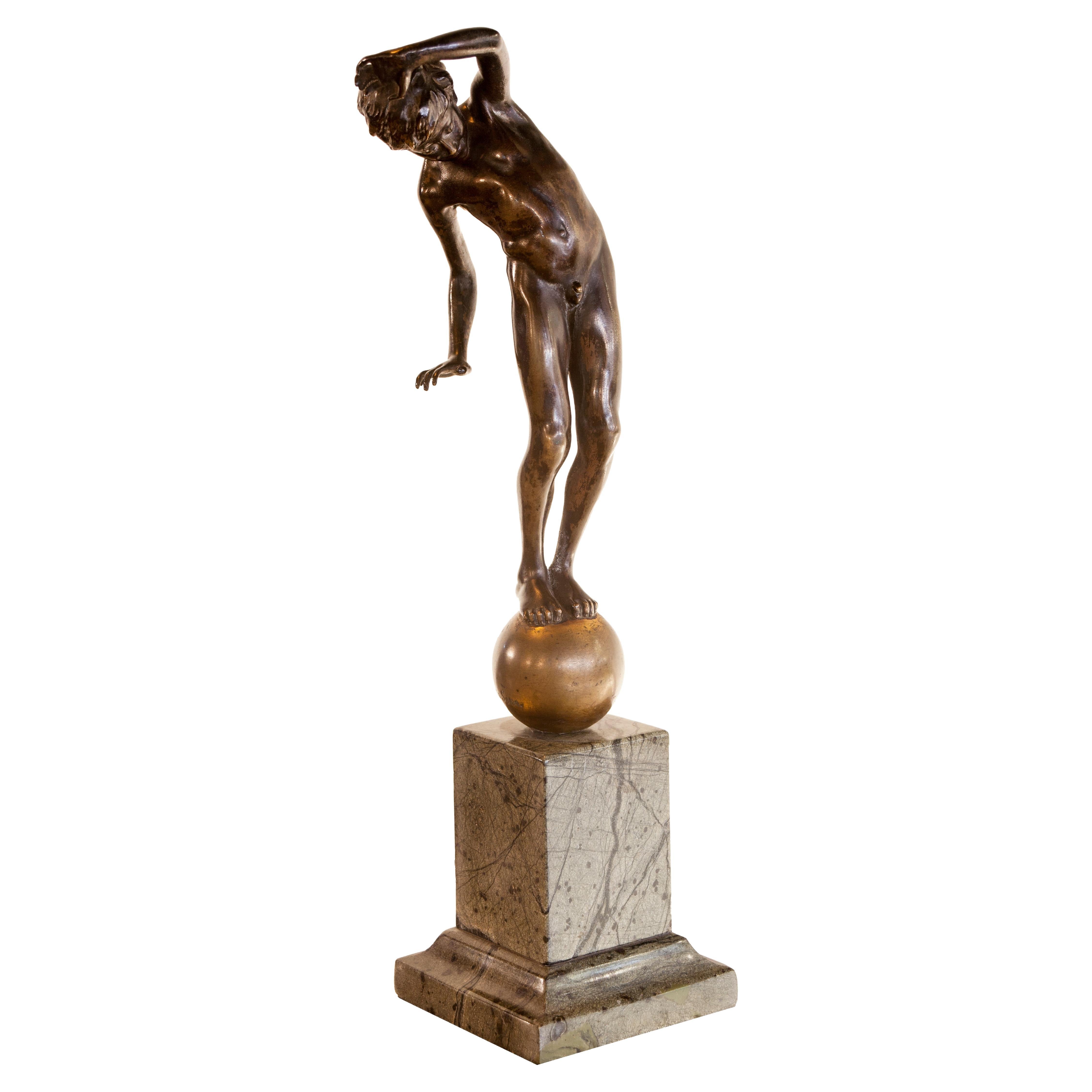 Skulptur, 1920, Art déco, signiert: Akl. Ges.H.Gladenbeck & Sohn im Angebot