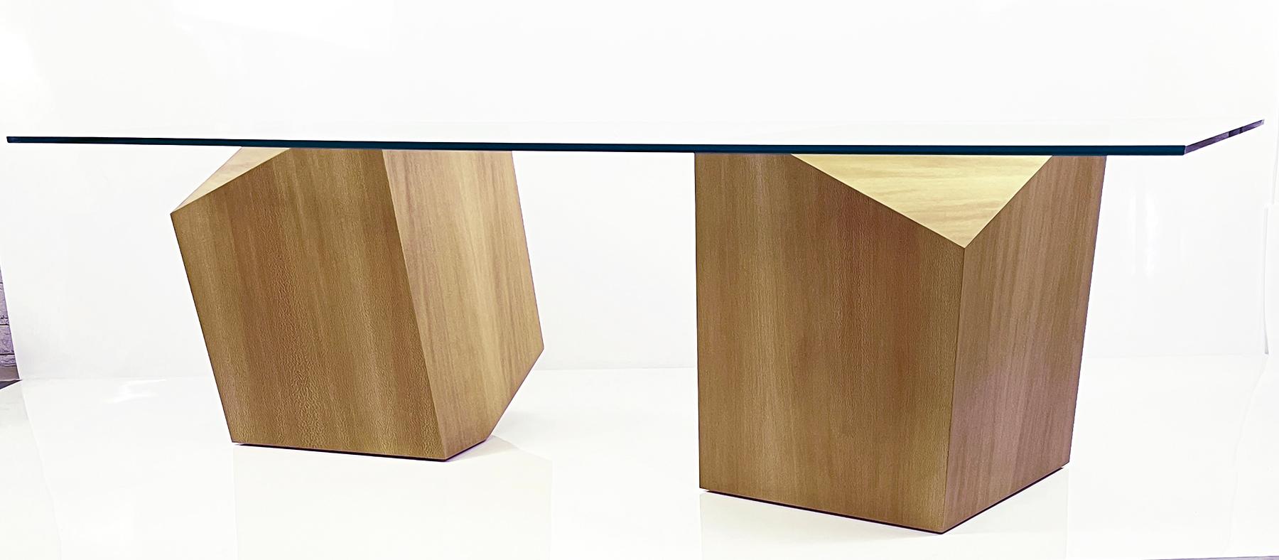 Contemporary sculpture #20 ( stumbling footmen ) desk, by American minimalist William Earle