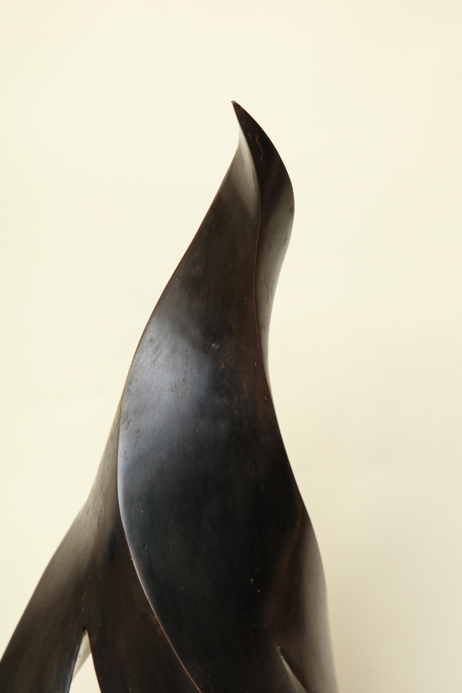 Sculpture Abstract Futurist Patinated Bronze Mid-Century Modern, Italy, 1940s For Sale 4