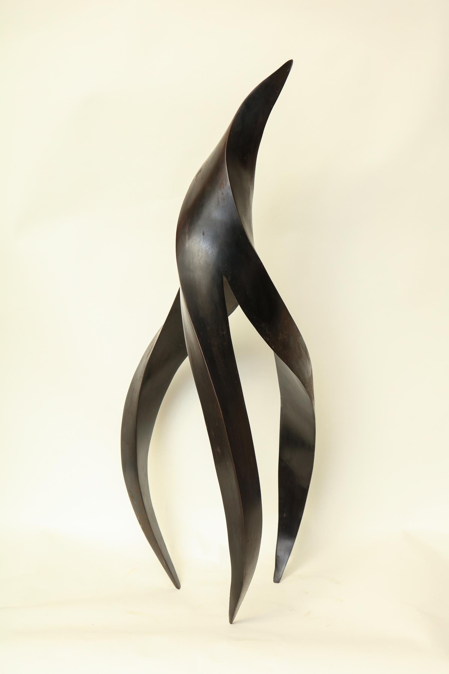 Sculpture Abstract Futurist Patinated Bronze Mid-Century Modern, Italy, 1940s For Sale 6