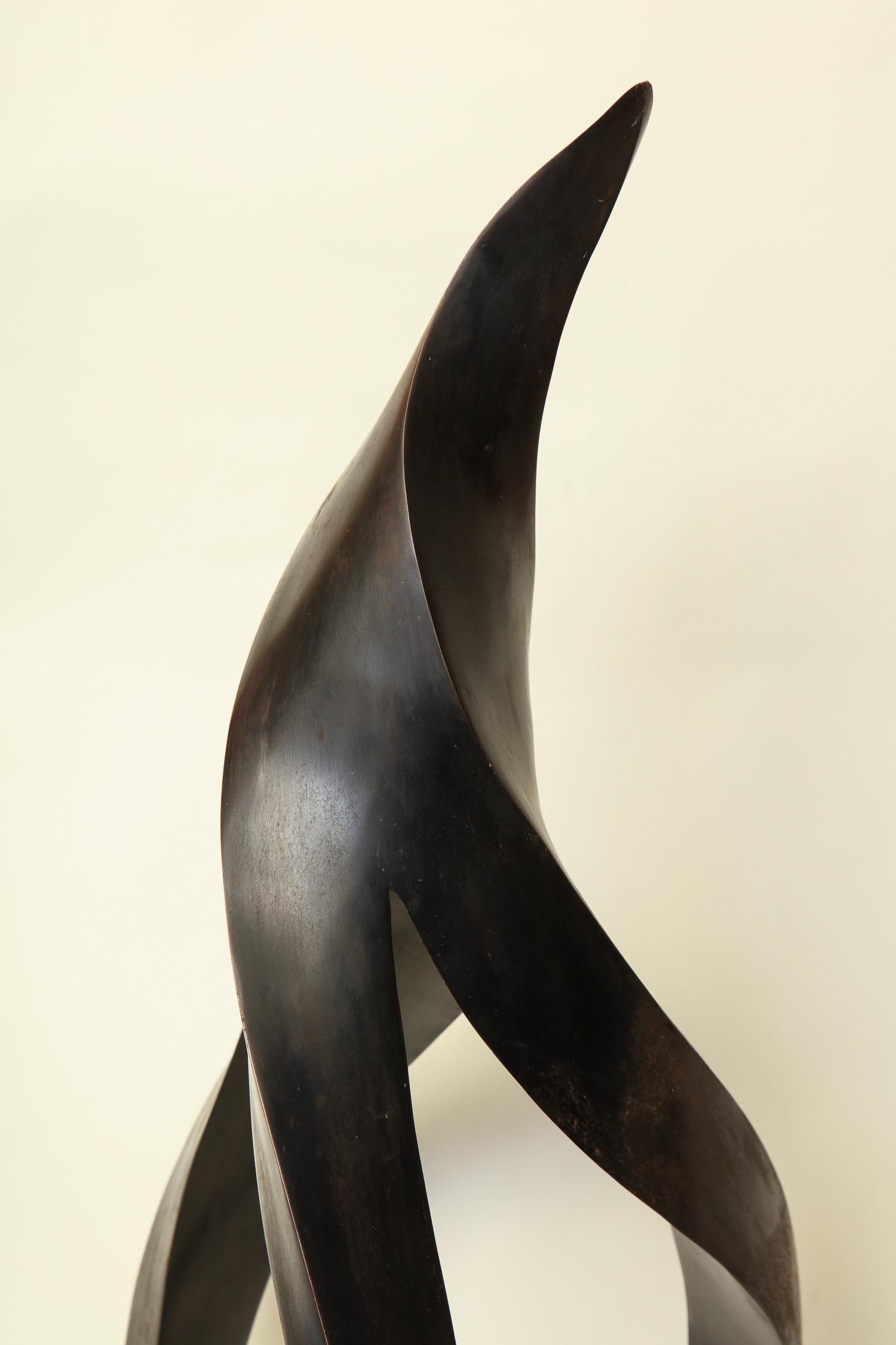 Sculpture Abstract Futurist Patinated Bronze Mid-Century Modern, Italy, 1940s For Sale 7