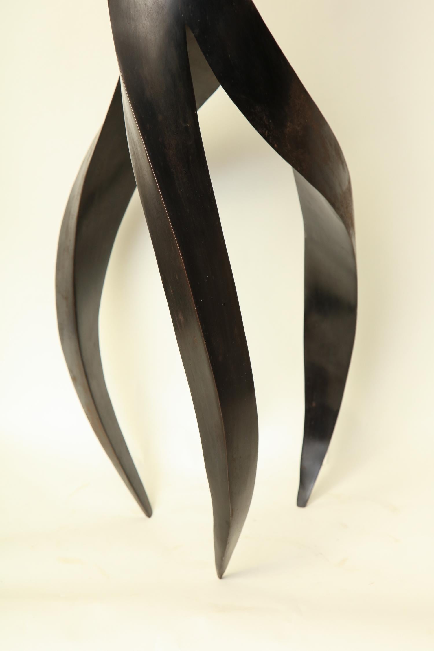 Sculpture Abstract Futurist Patinated Bronze Mid-Century Modern, Italy, 1940s For Sale 8