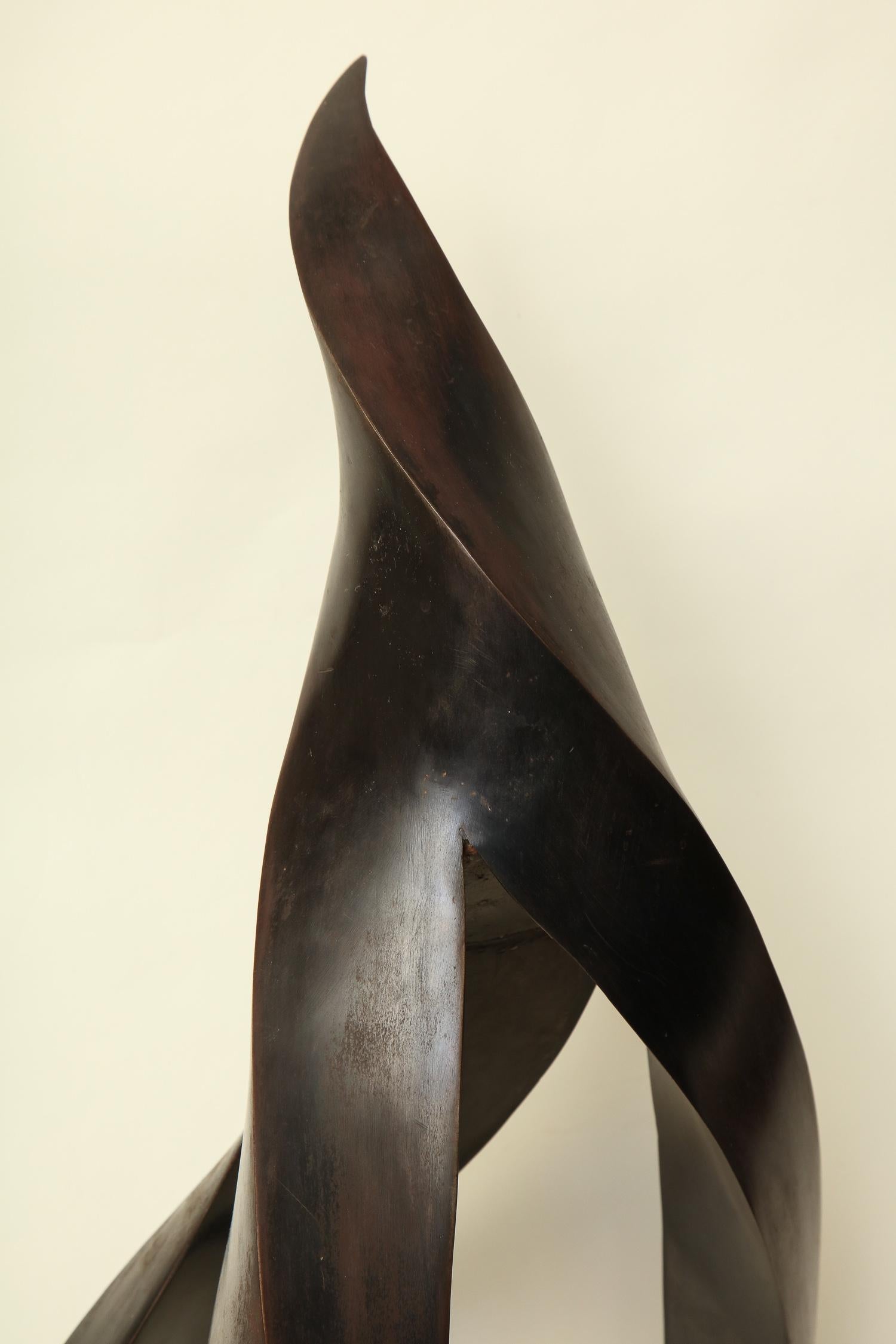 Sculpture Abstract Futurist Patinated Bronze Mid-Century Modern, Italy, 1940s For Sale 1
