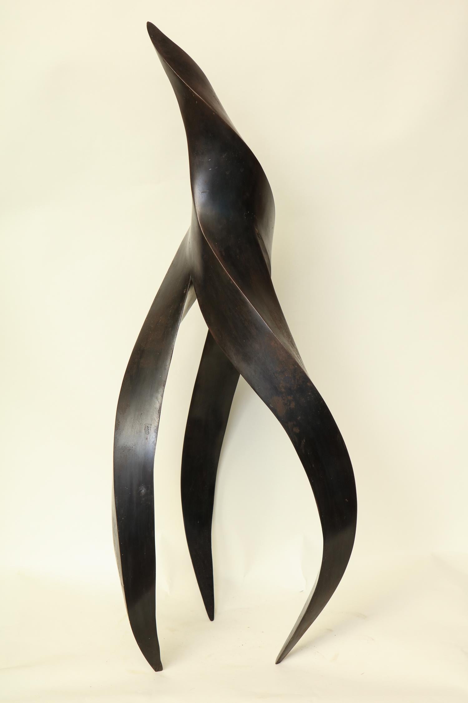 Sculpture Abstract Futurist Patinated Bronze Mid-Century Modern, Italy, 1940s For Sale 3