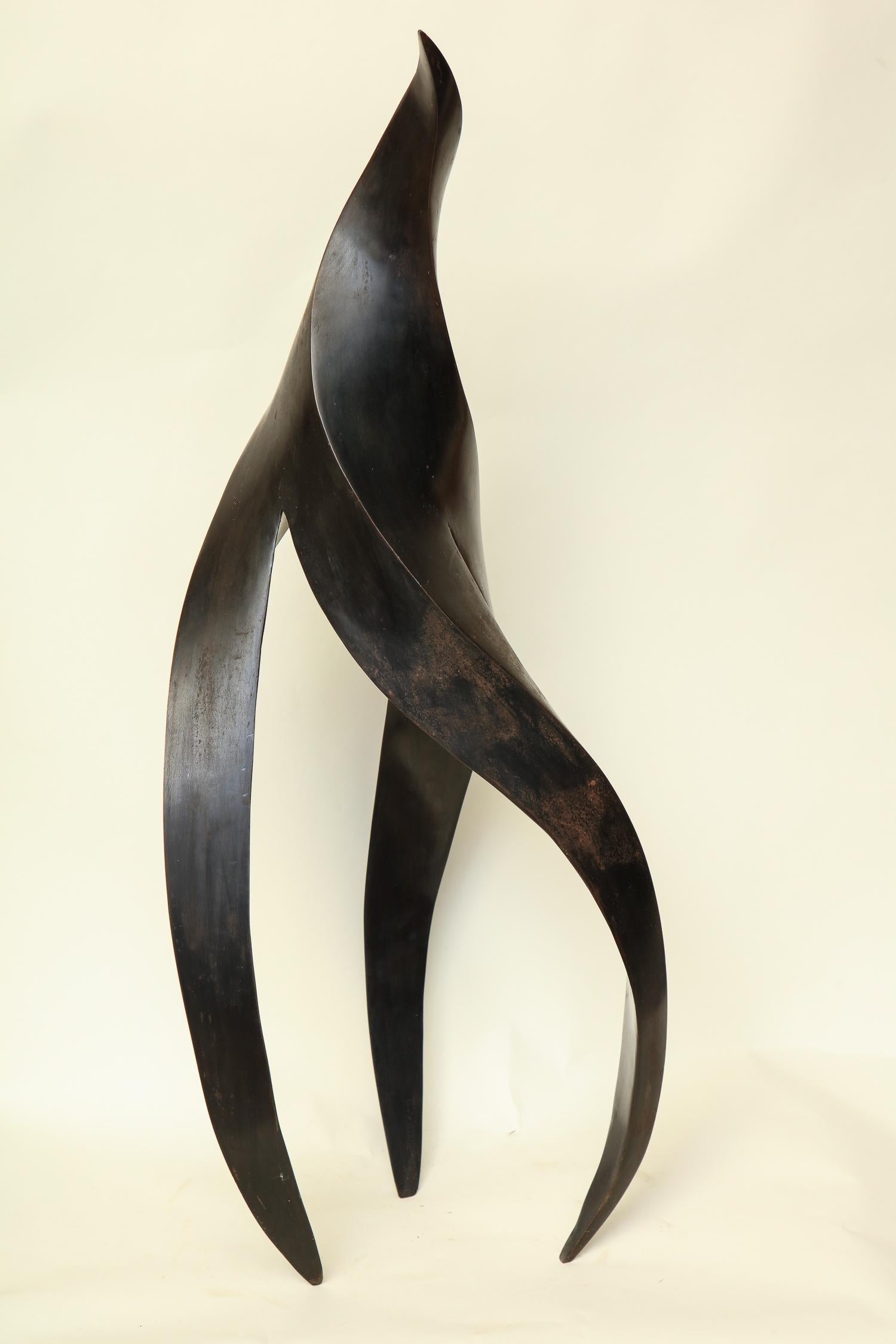 Sculpture Abstract Futurist Patinated Bronze Mid-Century Modern, Italy, 1940s For Sale 2