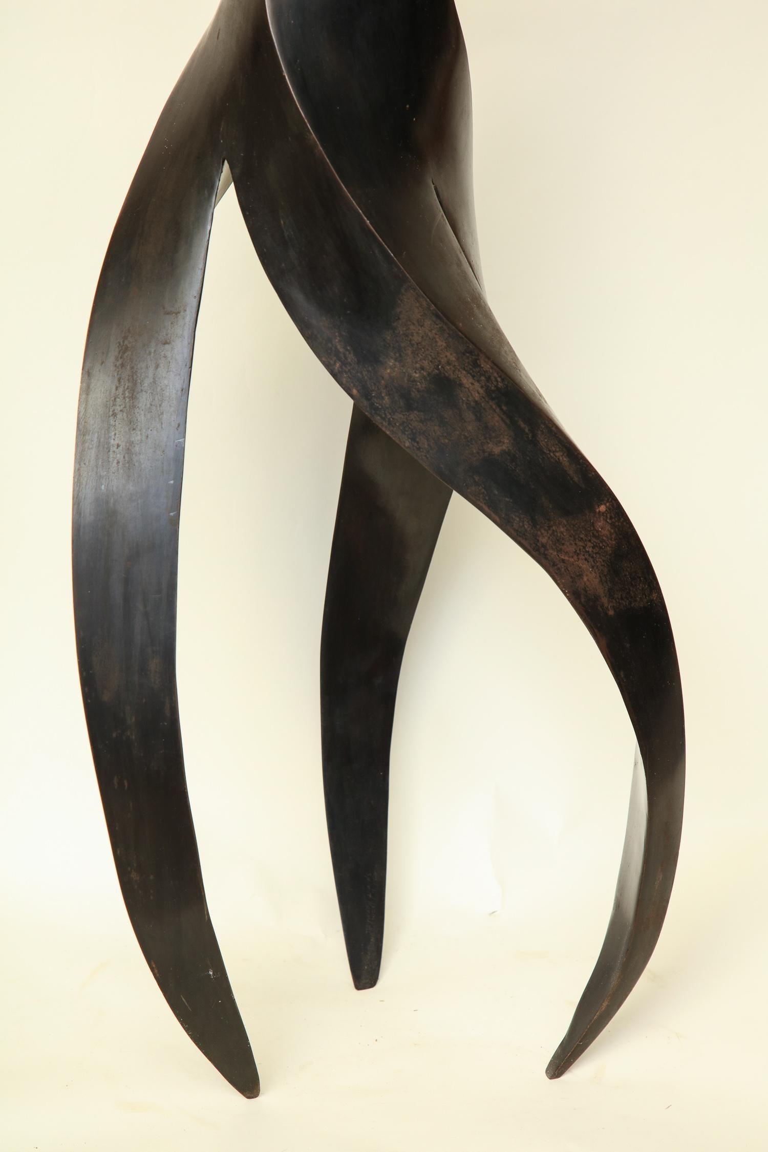 Sculpture Abstract Futurist Patinated Bronze Mid-Century Modern, Italy, 1940s For Sale 5
