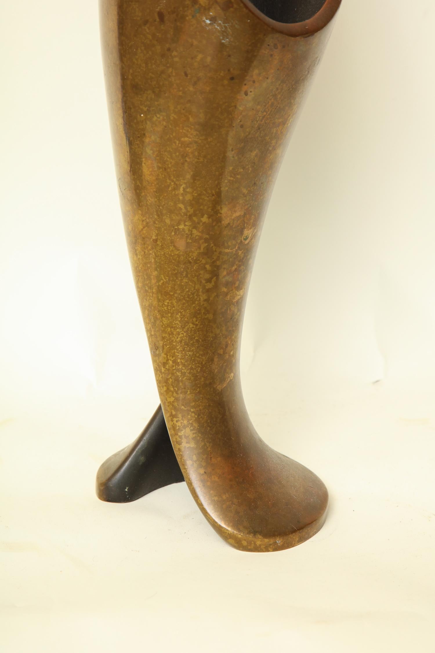 Mid-20th Century Sculpture Abstract Patinated Bronze Mid-Century Modern, 1960s For Sale
