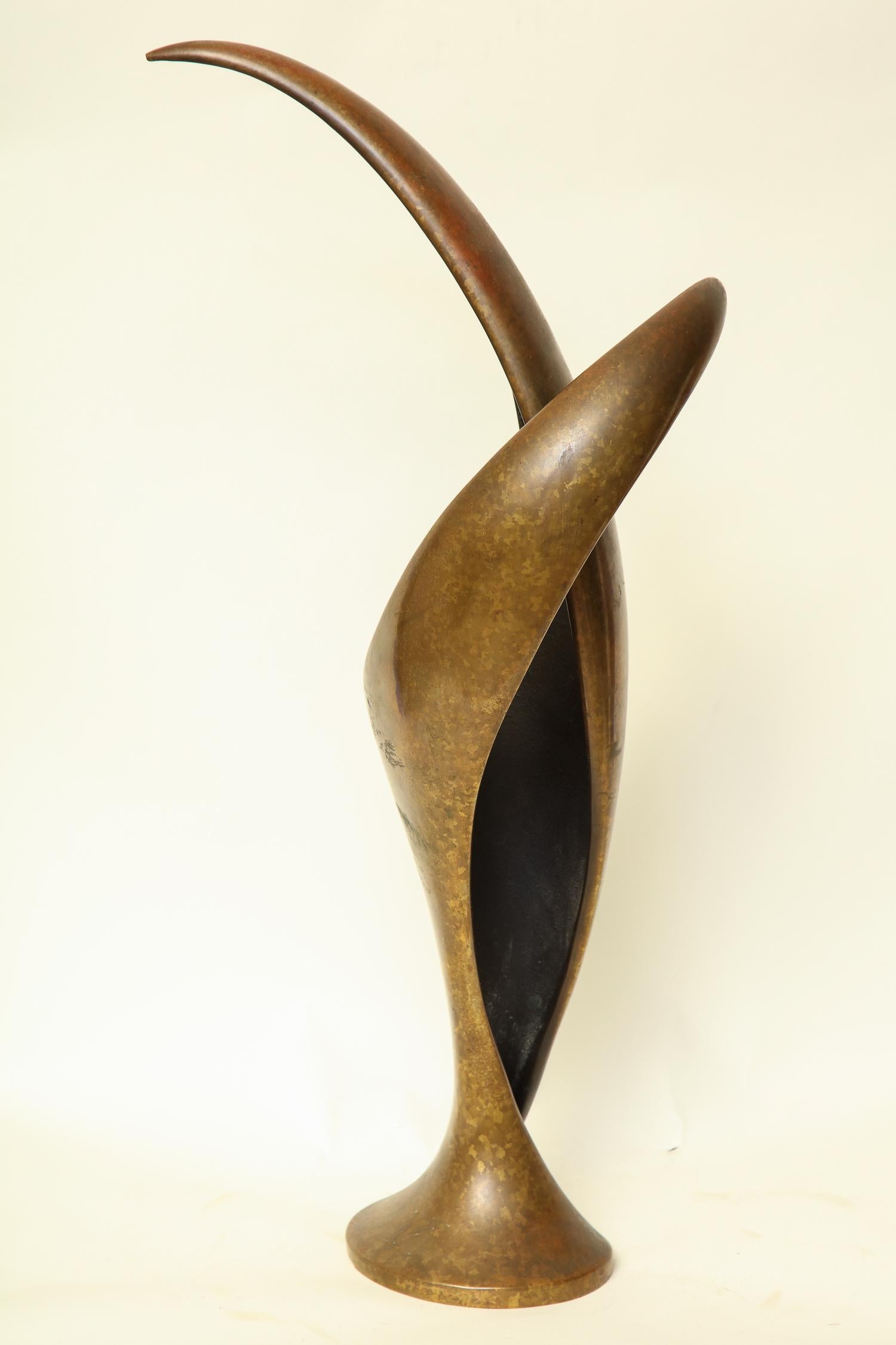 Sculpture Abstract Patinated Bronze Mid-Century Modern, 1960s For Sale 3