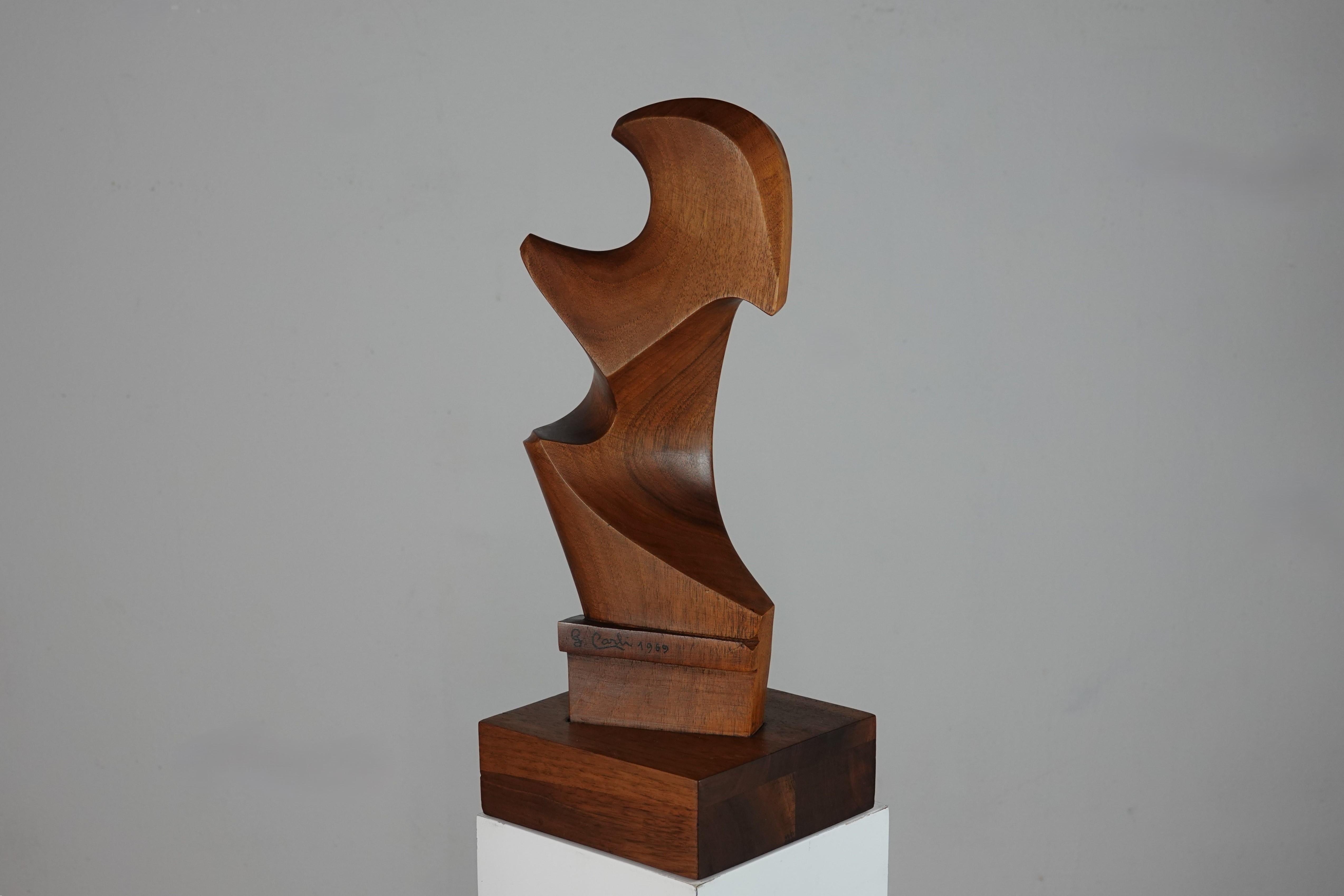 Mid-20th Century Sculpture abstraite vénitiennes par Giuseppe Carli. signé et daté 1969 For Sale
