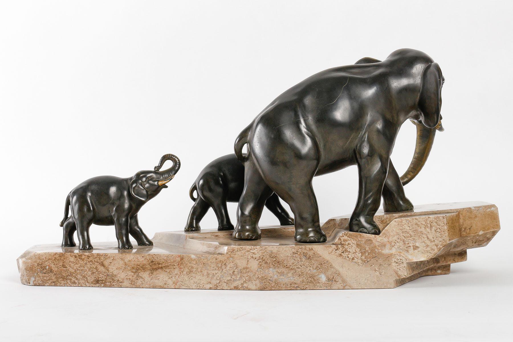 Sculpture, Animal Bronze by J.Brault, Early 20th Century. 2