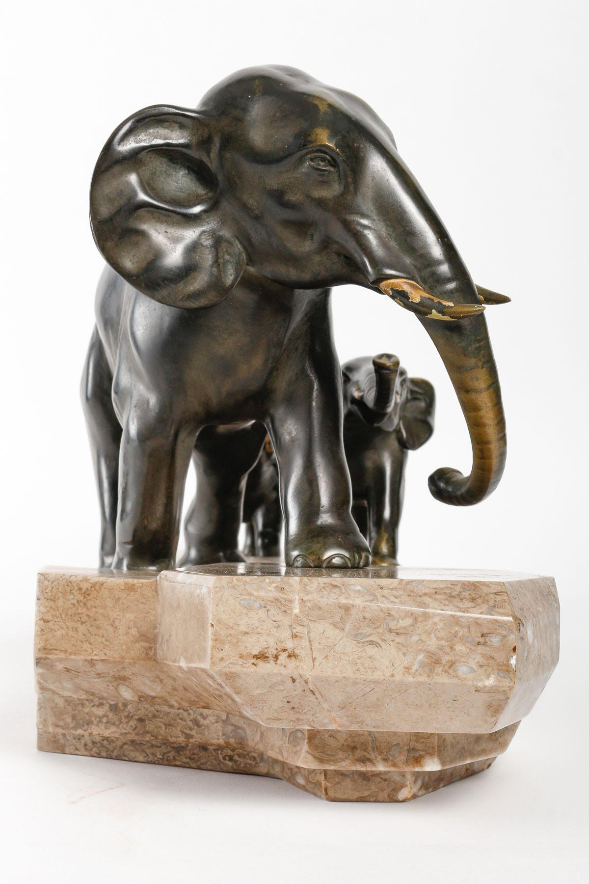 Sculpture, Animal Bronze by J.Brault, Early 20th Century. 3