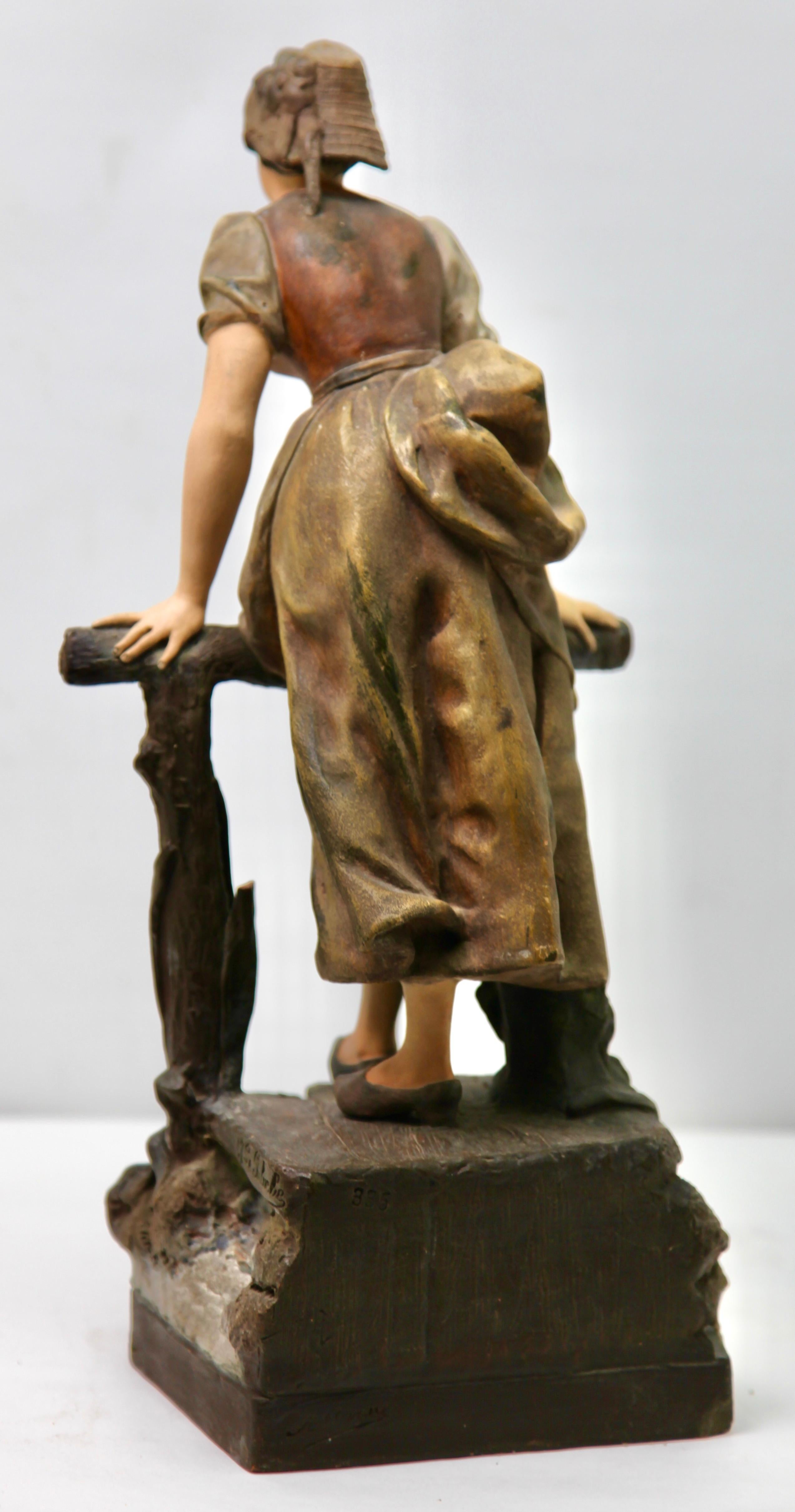 Skulptur „Appel Au Passeur“ von J. Le Guluche, Herausgeber, „A. Hanne“, signiert im Zustand „Gut“ im Angebot in Verviers, BE