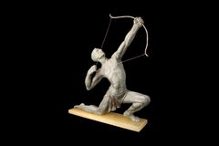 Sculpture Art Deco in Spelter "The Archer" (ca. 1920) by Jean De Rancourt