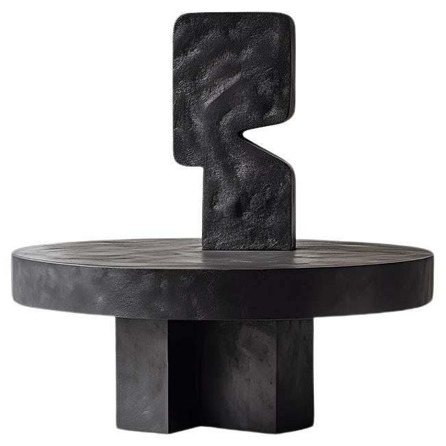 Sculpture-Base Unseen Force #7 Joel Escalona's Oak Coffee Table, Unique Design For Sale