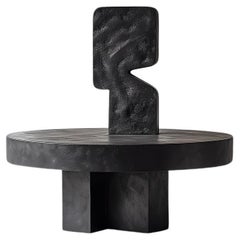 Sculpture-Base Unseen Force #7 Joel Escalona's Oak Coffee Table, Unique Design