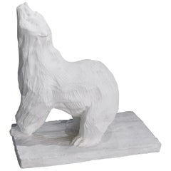 Sculpture Bear in Plaster Limited Edition 60/100 by J.B Vandame, 2015