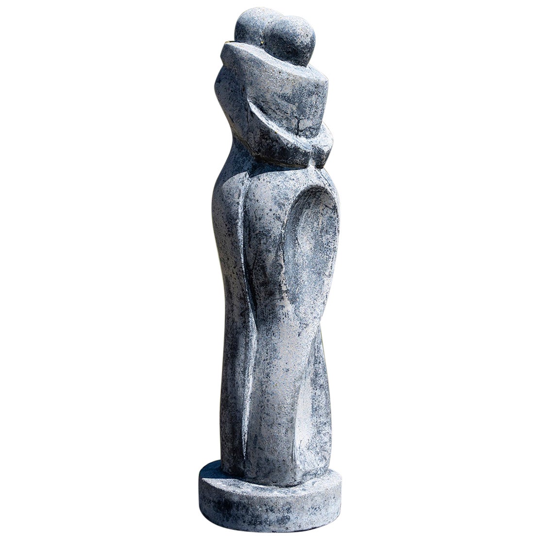 Skulptur Biomorphic Abstrakt, Composite Hugging Couple Modern Love, Skulptur
